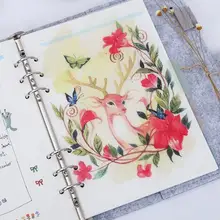 5 sheet/lot A5 A6 Elk Frosted Planner’s Inner Pages Spacer Plate Diario Binder Planner Concise Filler Paper PP 6 Holes Separator
