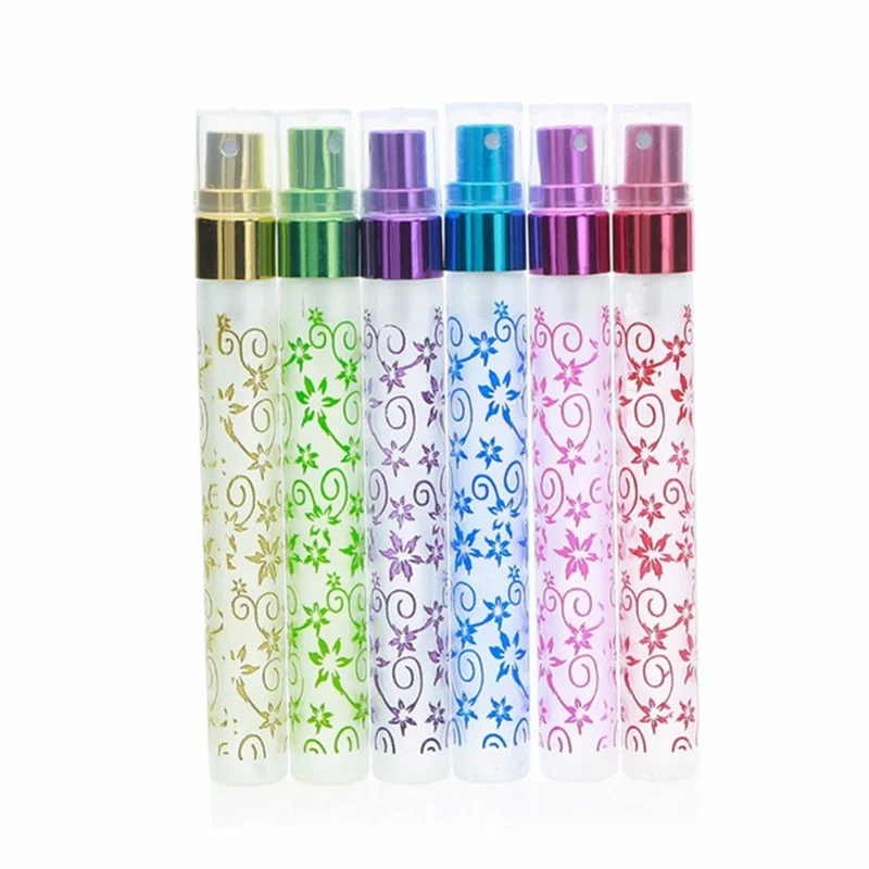 

10ml Small Empty Aromatic Fragrance Flower Printing Fine Mist Spray Perfume Bottle Atomizer For Valentines Dispensing Bottles