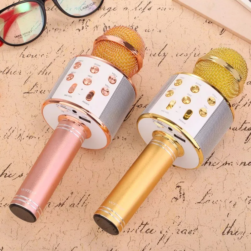 

2018 Best Wireless Bluetooth Microphone Karaoke Machine for Kid Children Adult Portable Handheld Home KTV Mikrofon Mikrafon