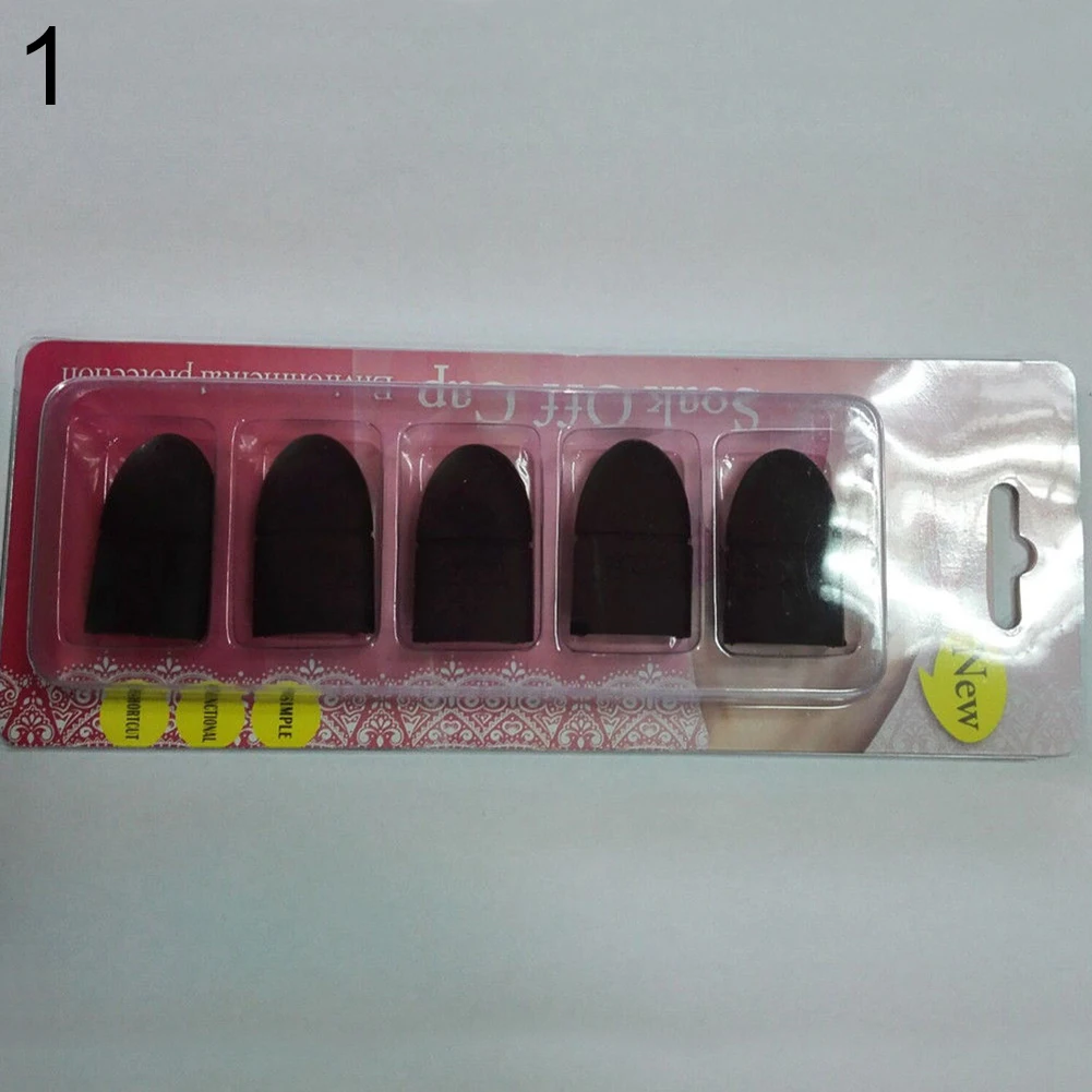 

10Pcs Silicone Nail Art Soak Off Clip Cap Set UV Gel Polish Remover Tools