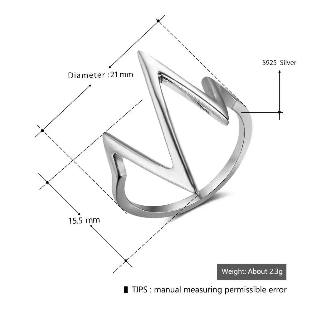 Модные новые женские 925 пробы серебряные кольца электрокардиограмма Знак дизайн лучшие ювелирные изделия подарки для друга