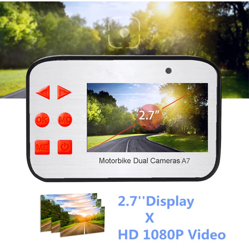 

SILVERYSEA 4.0' 3 Way Car DVR Camera Video Recorder Rear View Auto Registrator With Two Cameras Dash Cam DVRS Dual Lens with box