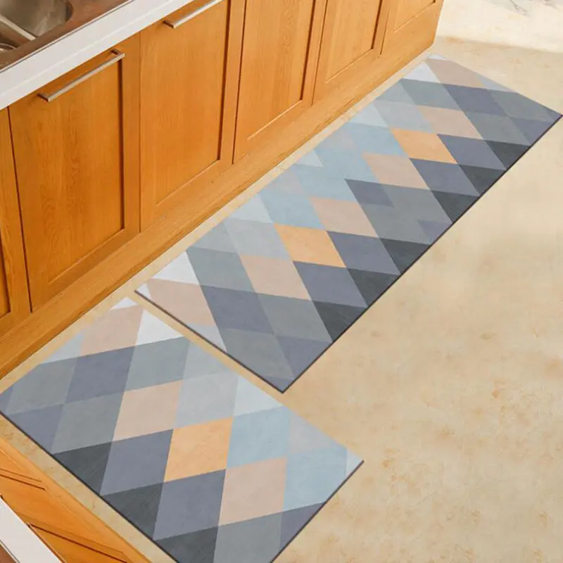 Геометрическая Печать кухонные коврики против грязной пыли Нескользящие Коврики для пола гостиная спальня ванная комната ковер в коридор