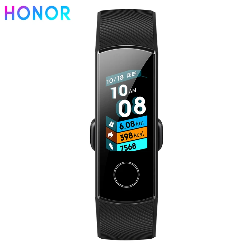 huawei Honor Band 4 AMOLED цветной 0,95 дюймовый сенсорный смарт-браслет 50 м профессиональный водонепроницаемый датчик сердечного ритма