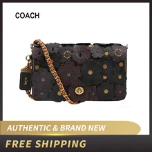 Кожаная сумка через плечо Coach Dinky с чайной розой 38197