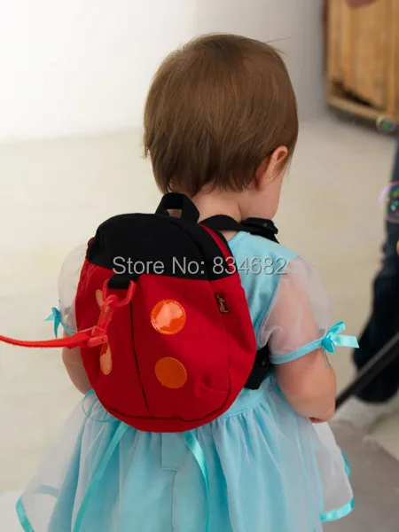 

J.G Chen Baby Kid Keeper Safety Harness Toddler Walking Safety Harness Anti-lost Backpack Leash Bag Strap Rein Bat Ladybug Bag