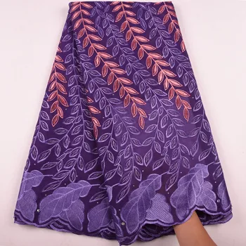 

Latest Woman Nigerian Lace Fabrics High Quality African Lace Fabric Cotton Swiss Voile Lace Fabric For Wedding Dress A1583
