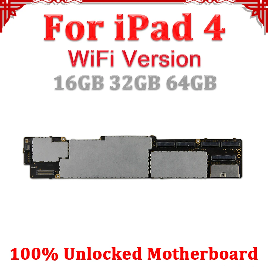 

16GB/32GB/64GB WiFi Version For iPad 4 Motherboard,Unlocked Logic Board For iPad 4 Motherboard Mainboard With IOS System