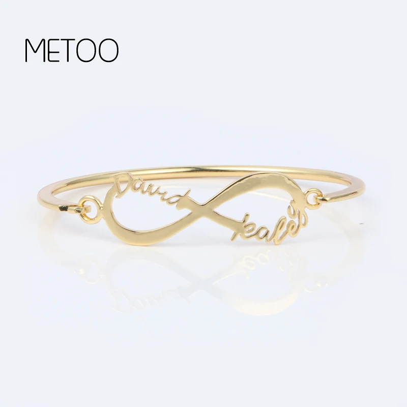 METOO 2019 queen Femme простой дизайн счастливые числа 8 знак бесконечности браслет