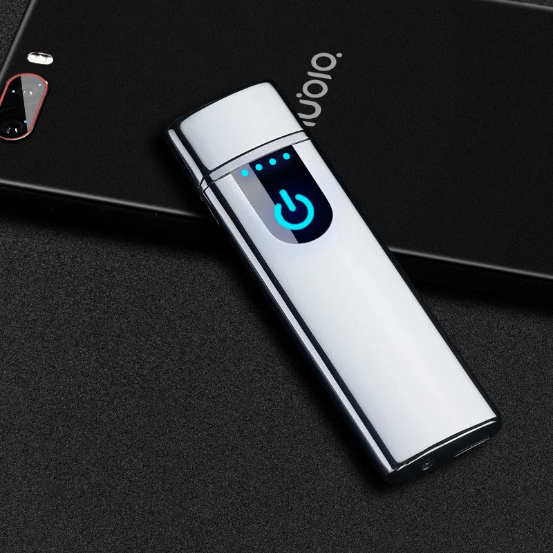 2019 новая Сенсорная Электронная USB светодиодная Зажигалка металлическая