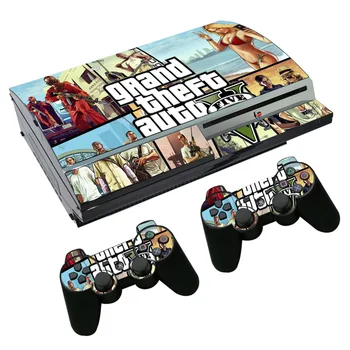 Grand Theft-pegatina de piel para PS3, pegatina de vinilo para consola PlayStation 3 y controladores para PS3