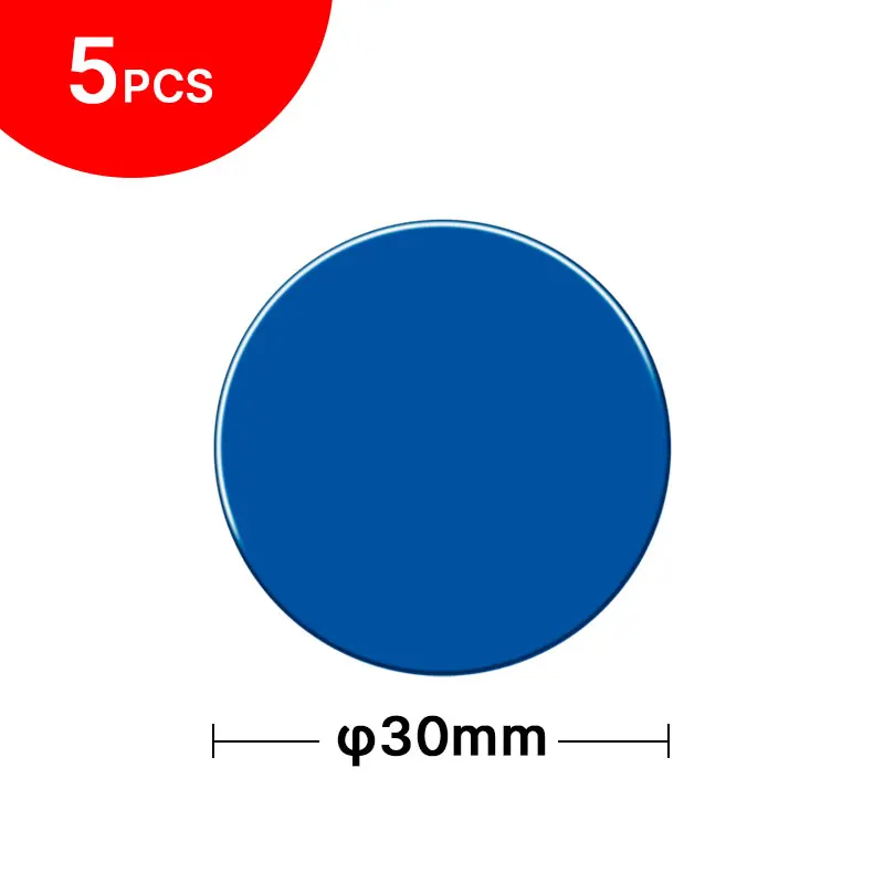 5 шт./лот 45x65 мм металлическая пластина-диск для магнитного автомобильного держателя телефона 40 мм 30 мм железный лист наклейка для магнитного держателя мобильного телефона - Цвет: 5PCS 30mm Round