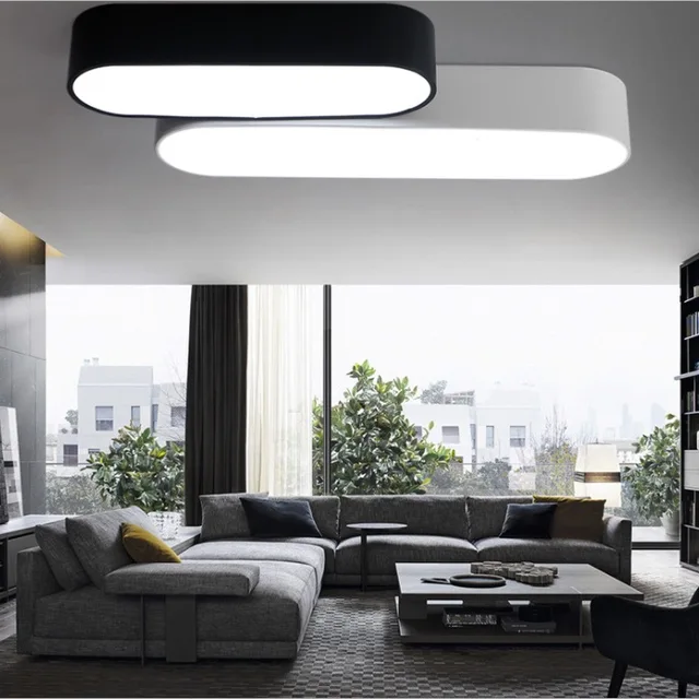 rectangle led ceiling lights bar modern design office ceiling light suface mount blackwhite housing - Simple Shapes Wall Design rectangle led ceiling lights bar modern design office ceiling light suface mount blackwhite housing - Simple Shapes Wall Design