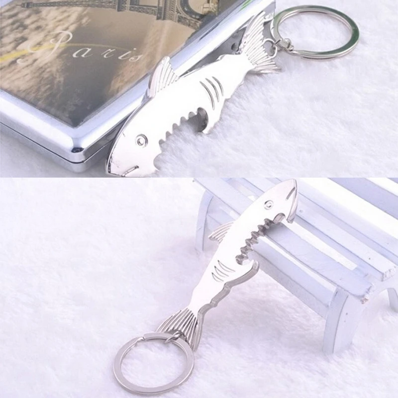 

Opener Creative stainless steel novel Key ring metal Smooth shark