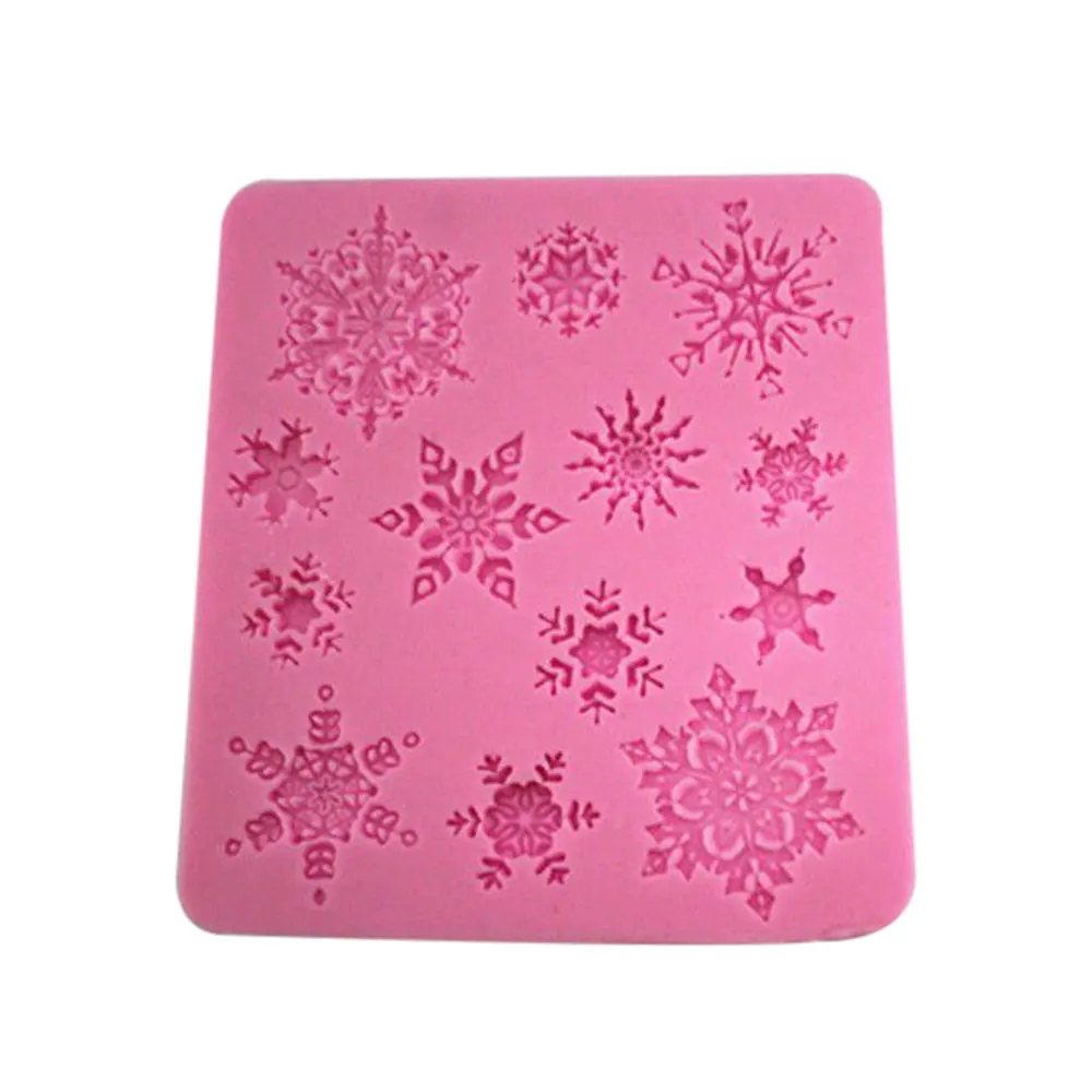 

Silicone Mold Christmas Snowflake Pattern Cake Stencil Fondant Mould Chocolate Cookie Pastry Tools Kitchen Baking Accessories