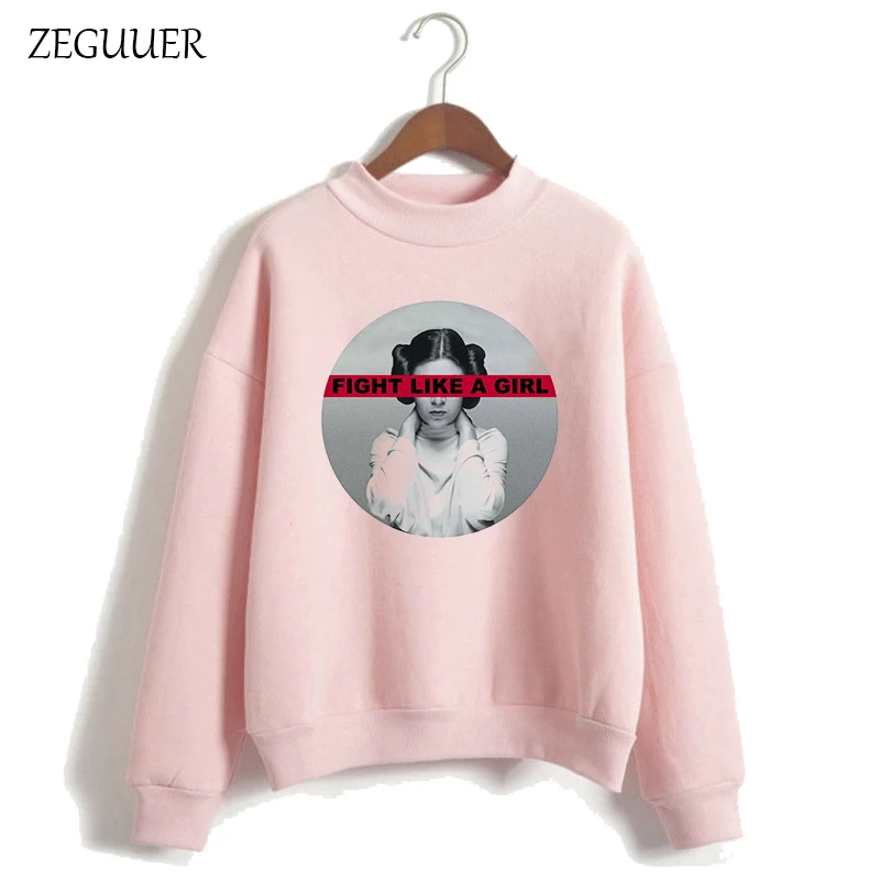 

Carrie Fisher Fight Like A Girl Feminists Feminism Girl Power 90s Graphic Aesthetic Top Hoodies Harajuku Pink Hoodies Women