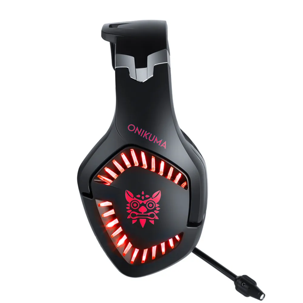 ONIKUMA K1 Pro casque Gaming Headset PS4 PC Stereo Earphones Headphones with Microphone LED Lights for New Xbox One Laptop Tablet Mobile (9)