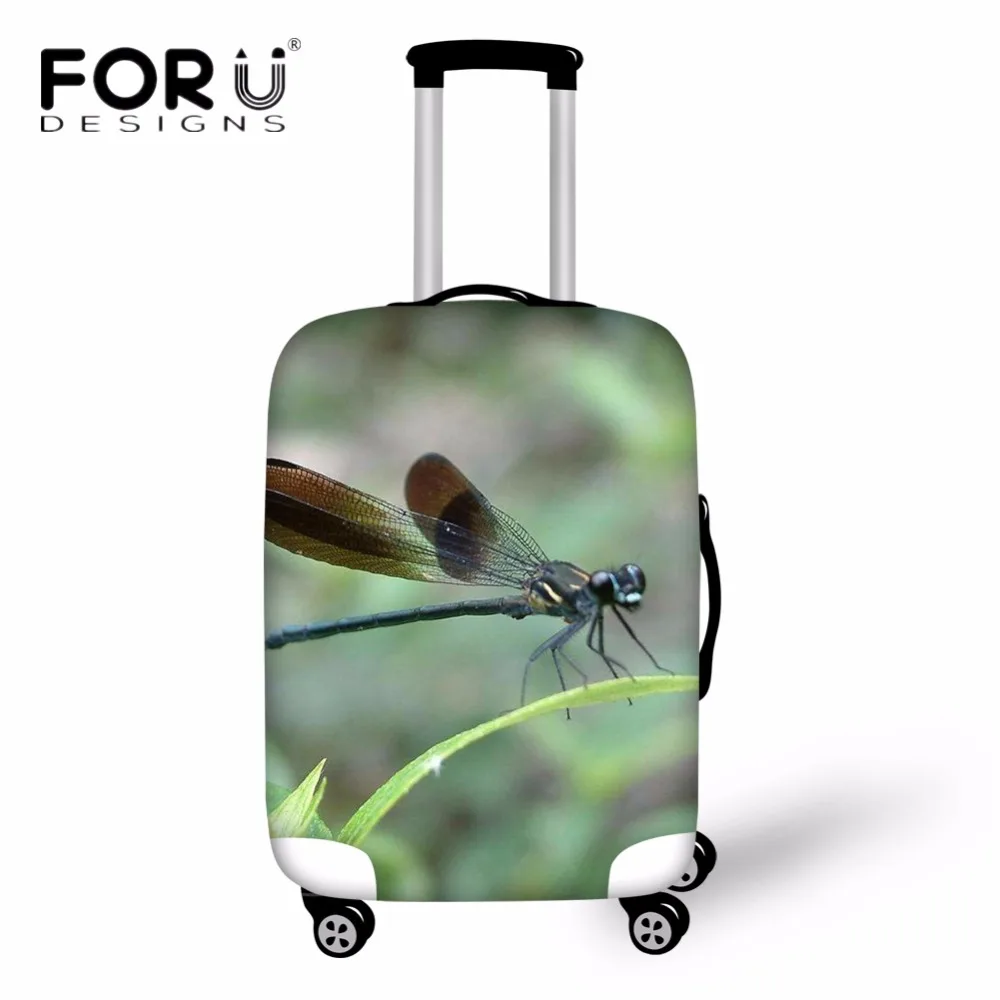 

FORUDESIGNS Animal Dragonfly Print ''18-30'' Suitcase Cover Waterproof Dust Rain Cover for Trunk Case Luggage Protective Cover