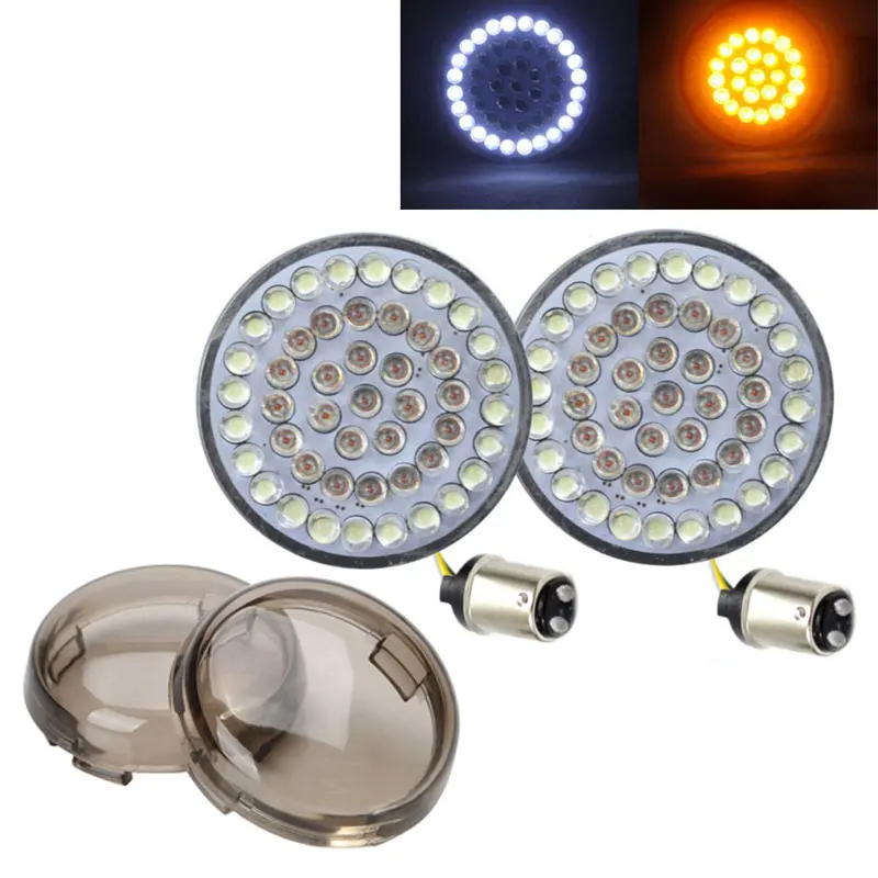 5,7" светодиодный налобный фонарь с DRL+ 1157 пули переднего поворотника+ дымовые поворотники крышка объектива для мотоцикла Dyna мотоцикл - Цвет: turn signals cover