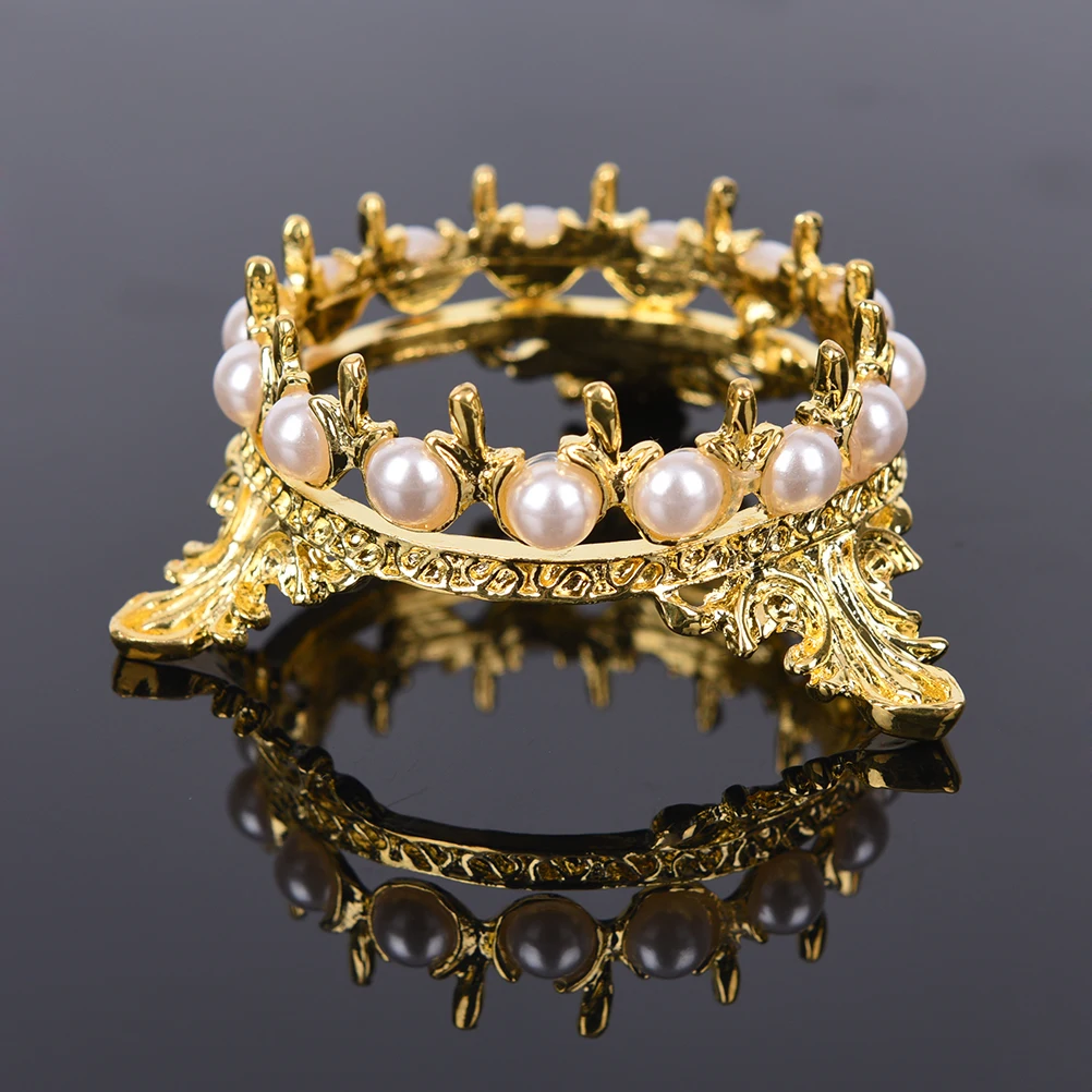 gold Дизайн короны, ручки для дизайна ногтей, подставка для кистей, подставка, украшение жемчугом, для салона, дома, сделай сам, для маникюра, для резьбы ногтей, ручки для рисования, держатель кистей - Цвет: gold