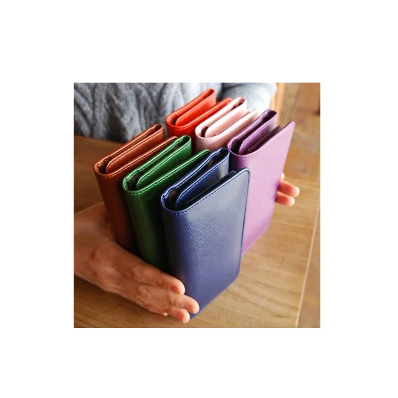 2016 Знаменитый Бренд Женщин Конфеты Цвет ЛУЧШИХ Кожаный Держатель Карты Леди