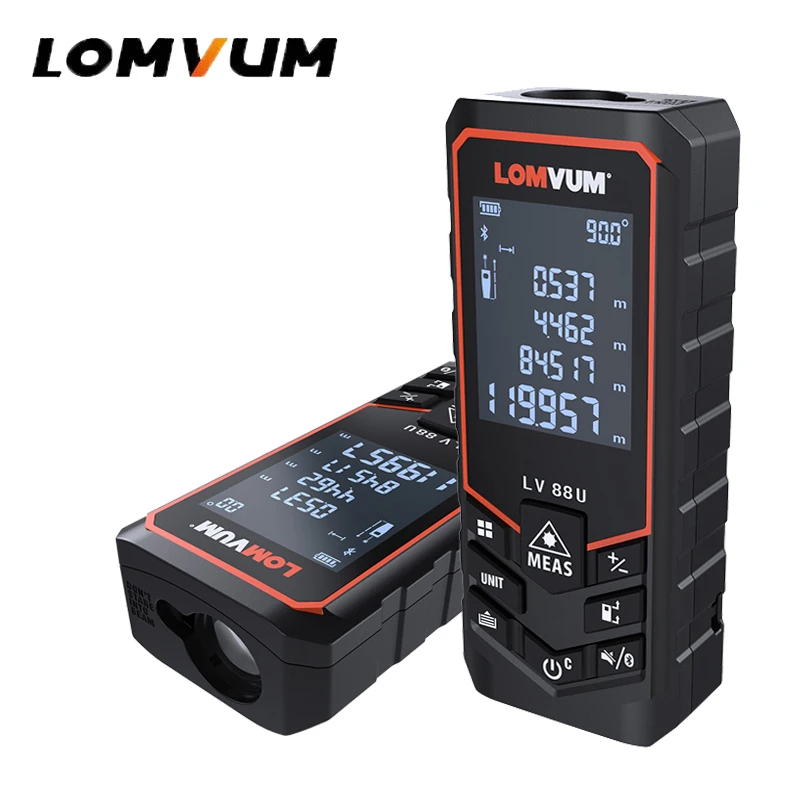 LOMVUM Laser Rangefinder 50M 80M 100M 120M Laser Distance Meter Mini Bluetooth Tape Range Finder USB Diastimeter Measure LOMVUM Laser Rangefinder 50M 80M 100M 120M Laser Distance Meter Mini Bluetooth Tape Range Finder USB Diastimeter Measure