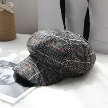 Креативный женский берет газетчика летние шапки для мужчин и женщин восьмиугольный головной убор в клетку кепка мужская кость винтажный живописец восьмиугольная кепка#40