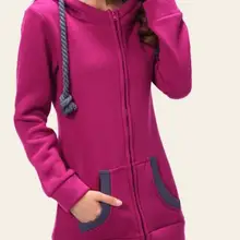 Корейский издание сплошной цвет молния Свободный кардиган зимние пальто, чтобы согреться пальто больших размеров с капюшоном флис