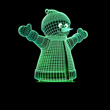 Рождественский подарок 3d Светодиодная лампа Рождественский светильник со снеговиком Usb Led Powerbank ночной Светильник Новинка Светодиодный 3d светильник