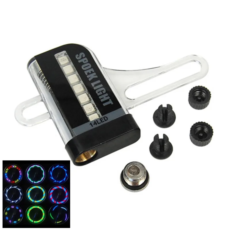 

14 LED Motorcycle Cycling Bicycle Bike Wheel Signal Tire Spoke Light 30 Changes