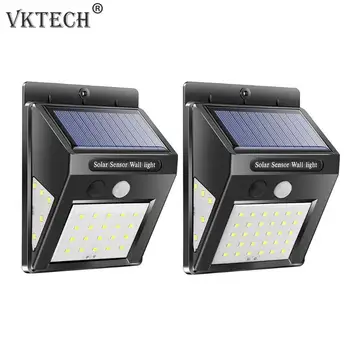 

1/2/4/pcs 30/40LED Solar PIR Motion Sensor Wall Lamp Waterproof Garden Security Light 3 Modes Outdoor Solar Light