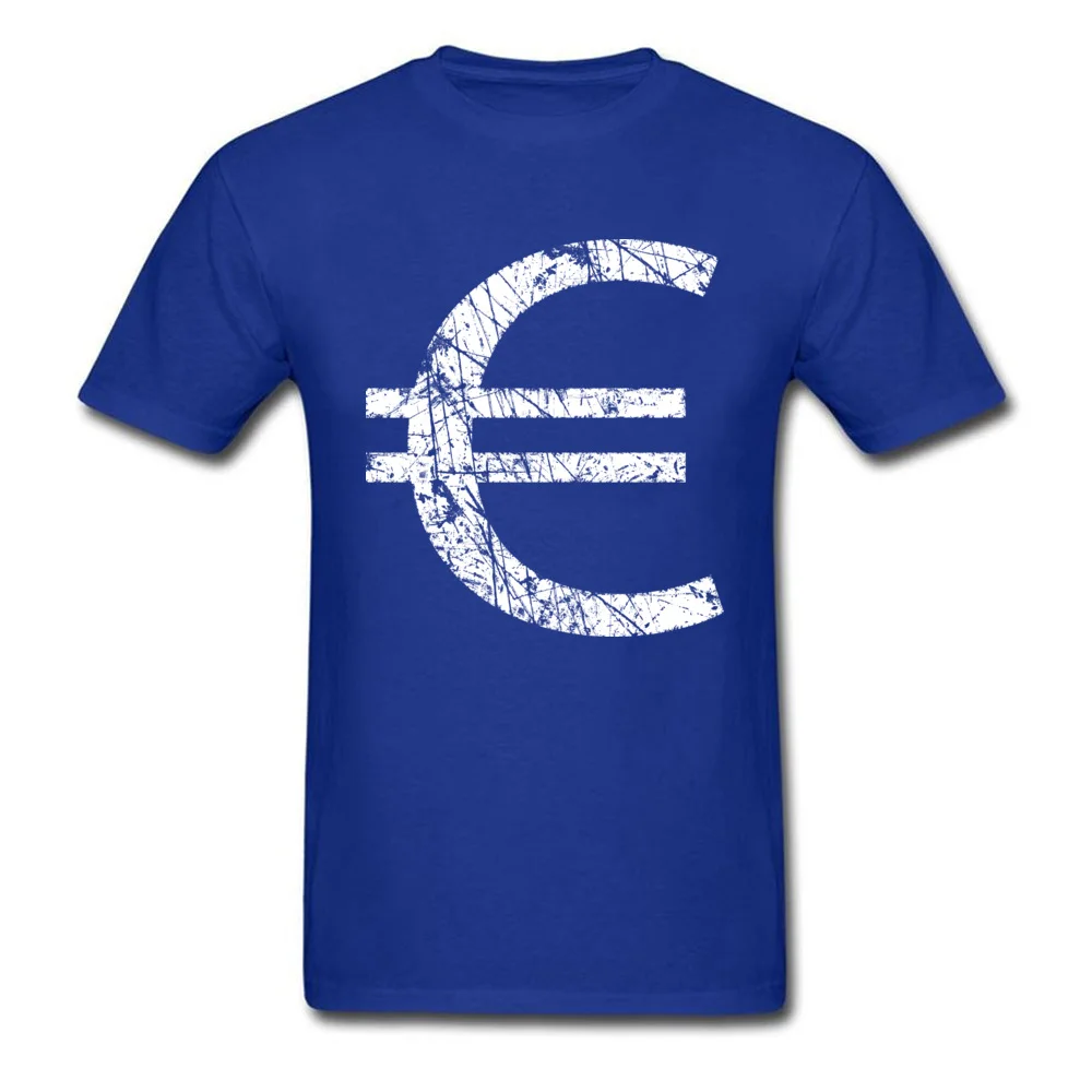 3D Printed Euro Currency Symbol Men's T-Shirt Discount Summer/Autumn Short Sleeve Crew Neck All Cotton Tops Shirts Tee Shirt Euro Currency Symbol blue
