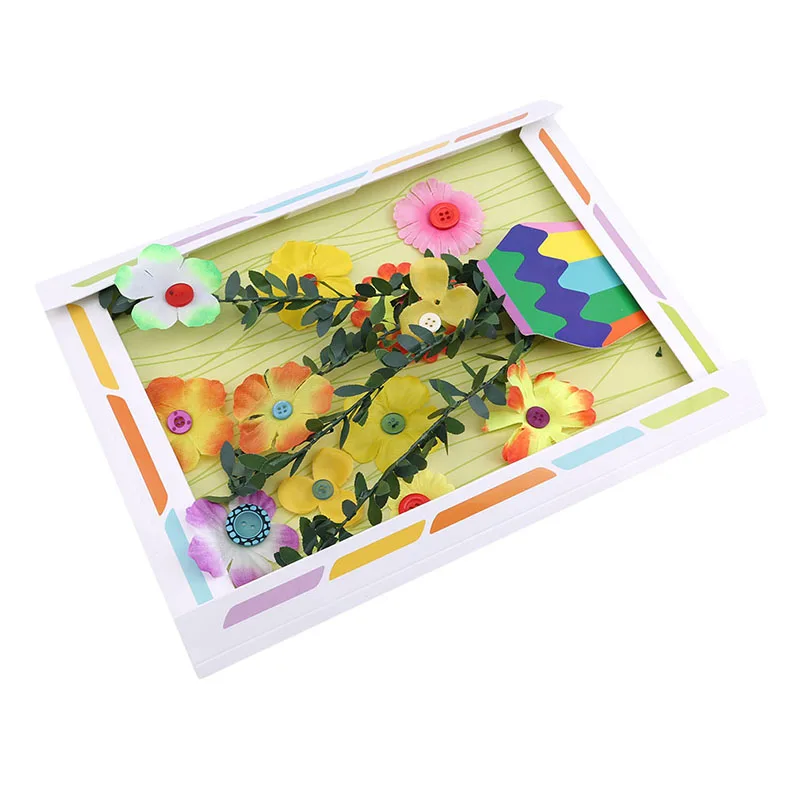 Детские DIY пуговицы ручной работы цветок пуговичный букет для детского сада Играем ручками курс класса на пуговицах с цветочным рисунком изделия ручной работы