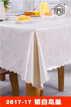 White Birds nest Новая Водонепроницаемая скатерть анти-горячее масло жаккардовые печатные птицы домашний ресторан прямоугольная круглая скатерть для обеденного стола ткань - Цвет: White Birds nest