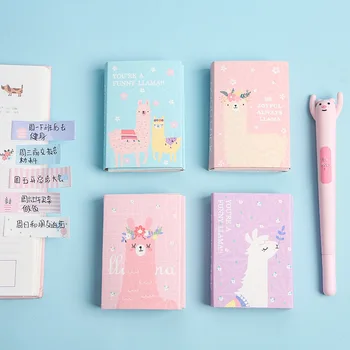 

Colorful Cute Alpaca Memo Pad Sticky Notes Memo Notebook Stationery Papelaria Escolar School Supplies