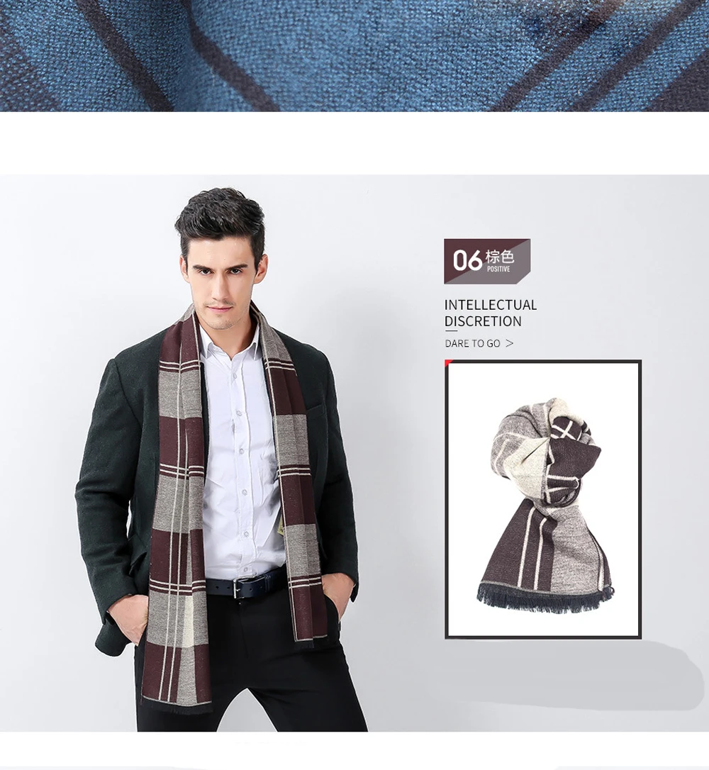 YOUHAN мужской шарф роскошный дизайнерский классический деловой теплый кашемировый Шарф мягкая клетчатая шаль с кисточками зимние шарфы Прямая