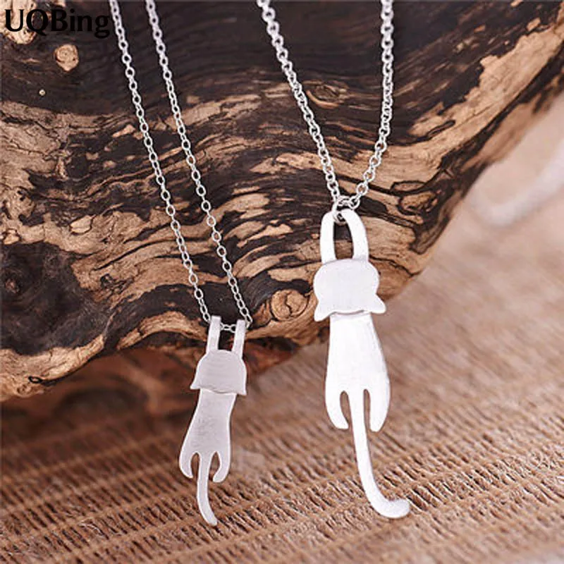 

Drop Shipping 925 Sterling Silver Necklaces & Pendants Cute Cat Silver Necklaces Jewelry Collar Colar