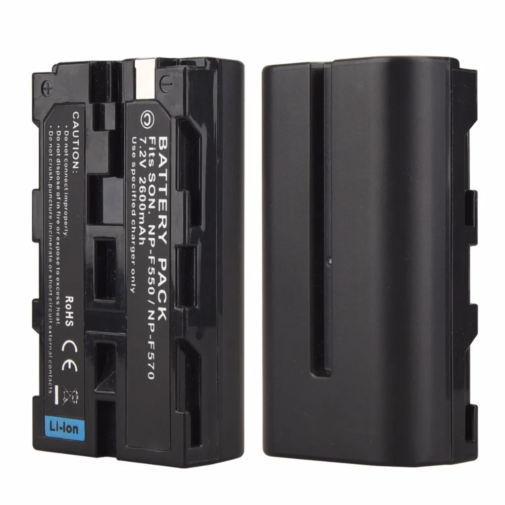 

Cncool 1Pc 7.2V 2600mah NP-F550 NP-F570 Rechargeable Battery Digital Camera Batteria Pack For Sony NP-F550 NP-F570 Battery Cell