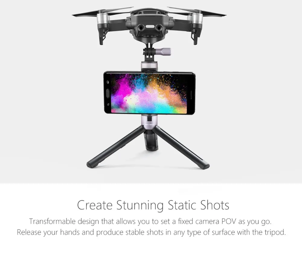 PGYTECH Hand Grip & Tripod Gimbal Handheld PTZ Stabilizer Action Camera Holder Trip for DJI Mavic Air RC Drone Accessory DR2625