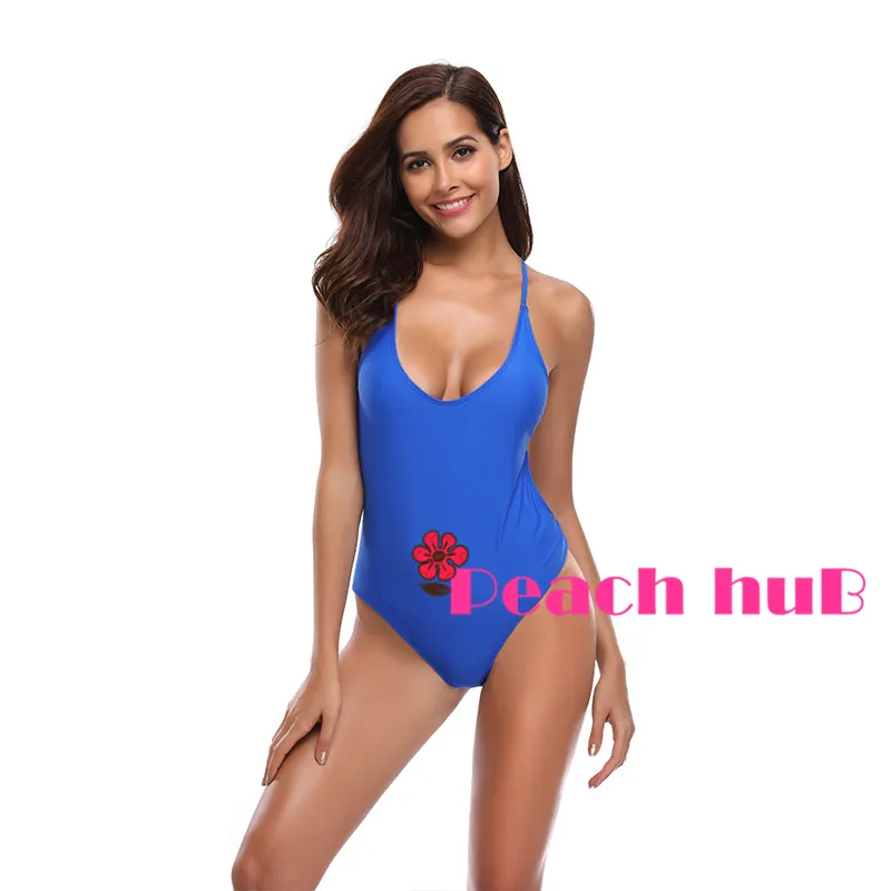 Whole Swimsuits One Piece Swimsuit Sport Swimsuit Swimwear Women Plus Size Bathing Clothes Girl Vintage Swimsuit Blue (2)