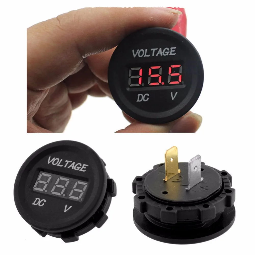 Red LED DC 12V 24V Digital Panel Voltage Voltmeter Meter Tester Led Display Gauges for Car