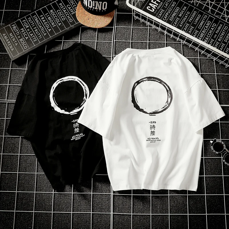 

2019 Creative Printed T-Shirt Harajuku T Shirt Men Streetwear Tee Shirt Kpop Korean Style Tops & Tees 5XL Black Short Sleeve Fashion Summer Cool Round Neck Clothing Simpleness