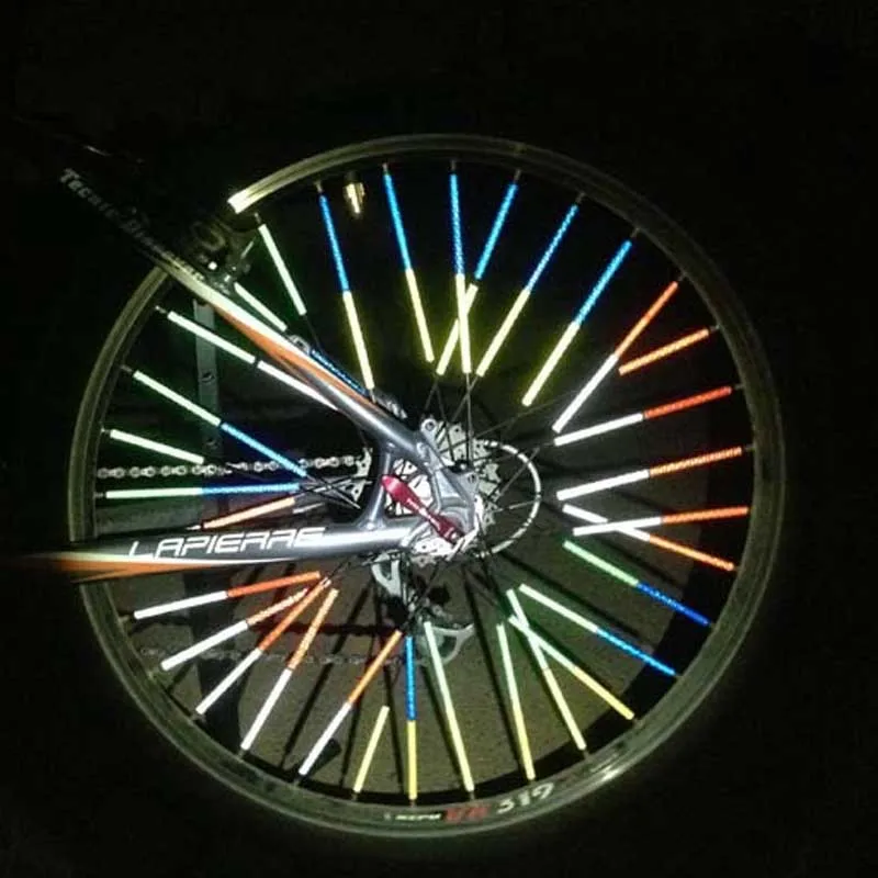 12Pcs Reflective Circle spoke key MTB Bicycle Bike Spoke Steel Wire