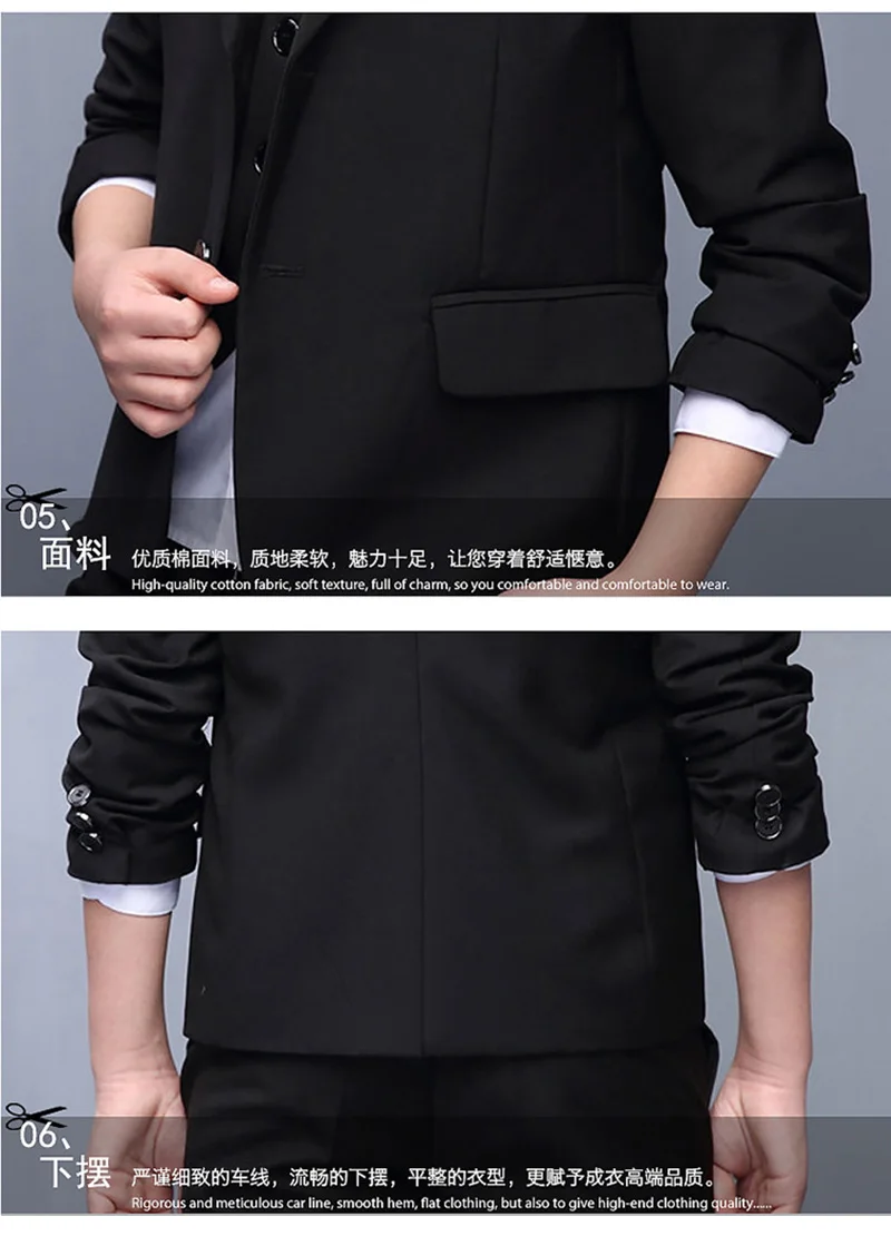  boys suits (suit+pant+vest+shirt+tie) for weddings Party Suits Blazer Costume Garcon Formal School wears 5pcsset (3)