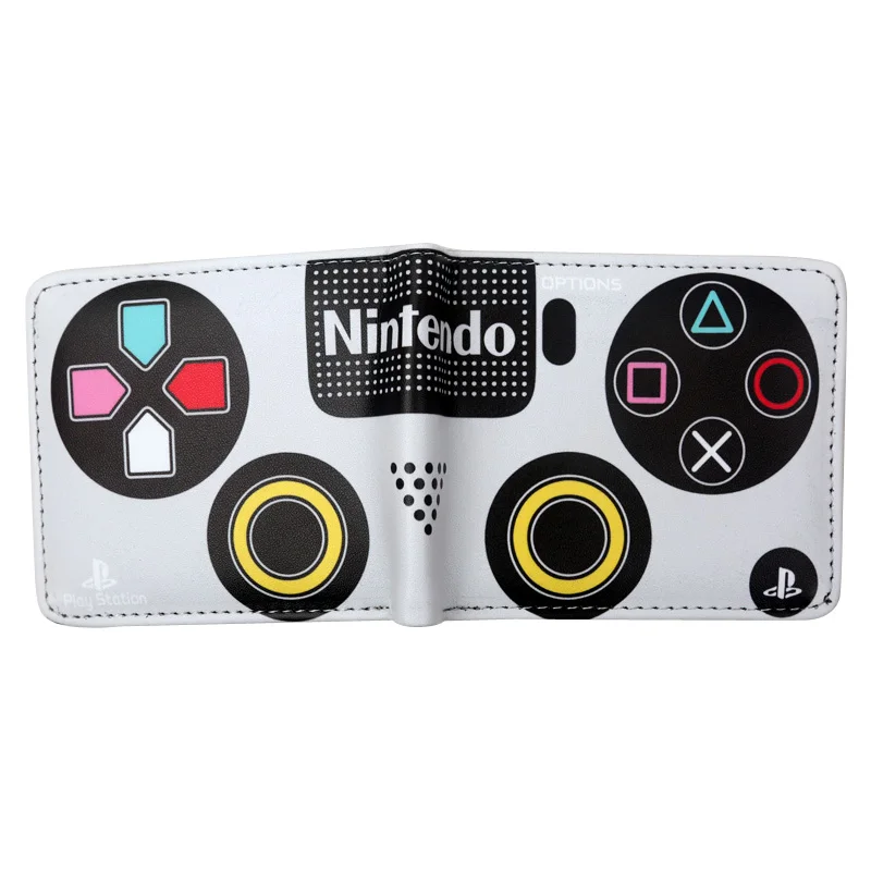 Мужские кошельки nintendo классический GameBoy игры play station 4 контроллера бумажник с держатель для карт на молнии для монет Карманный с отделениями для карт слот - Цвет: ps-01