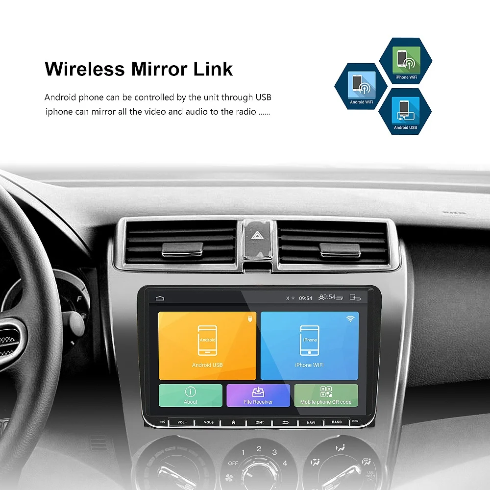 Android 6,0 Автомобильный 9 дюймов Радио стерео Hd пресс-экран Gps навигация Bluetooth 4.0Usb плеер флэш-память для Volkswagen Passat