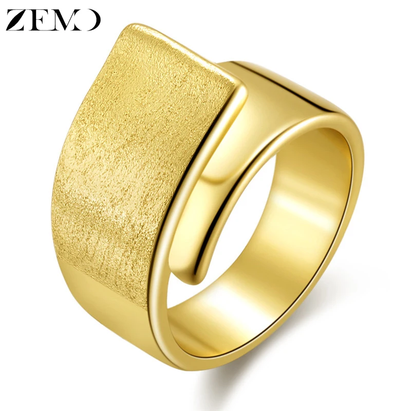 

ZEMO Luxury Gold Open Rings for Women 2019 Fashion Korean Version Jewelry Vintage Party Finger Ring Gifts for Girls Ladies