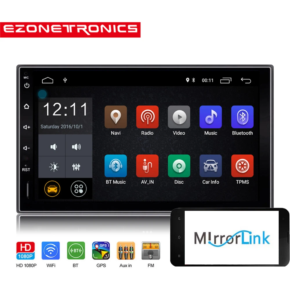 

2 Din Android 8.1 Car Radio auto Stereo 7" Car GPS Navigation Wifi Bluetooth USB RDS Audio Player For Nissan Toyota Video Player