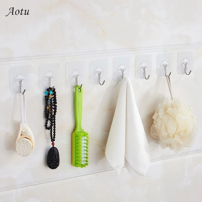 

Newest Four-leaf Clover Strong Hooks Removable Bathroom Kitchen Wall Self Adhesive Hooks Suction Cup Hook Hangers Vacuum Sucker