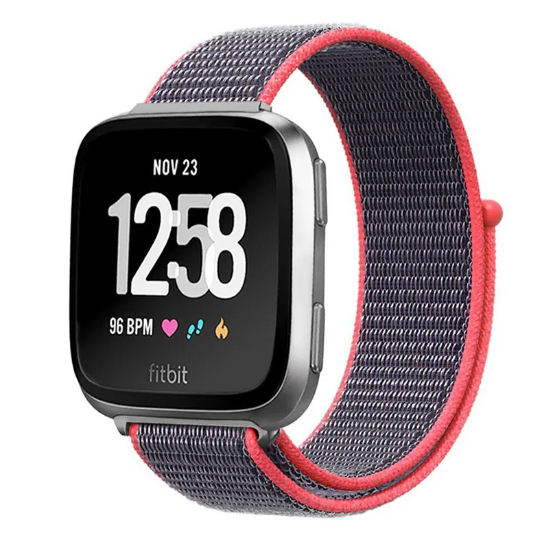 Спортивная петля ремешок для Fitbit versa/versa 2/versa lite correa нейлоновый браслет ремень дышащий fitbit versa аксессуары для часов - Цвет ремешка: light pink